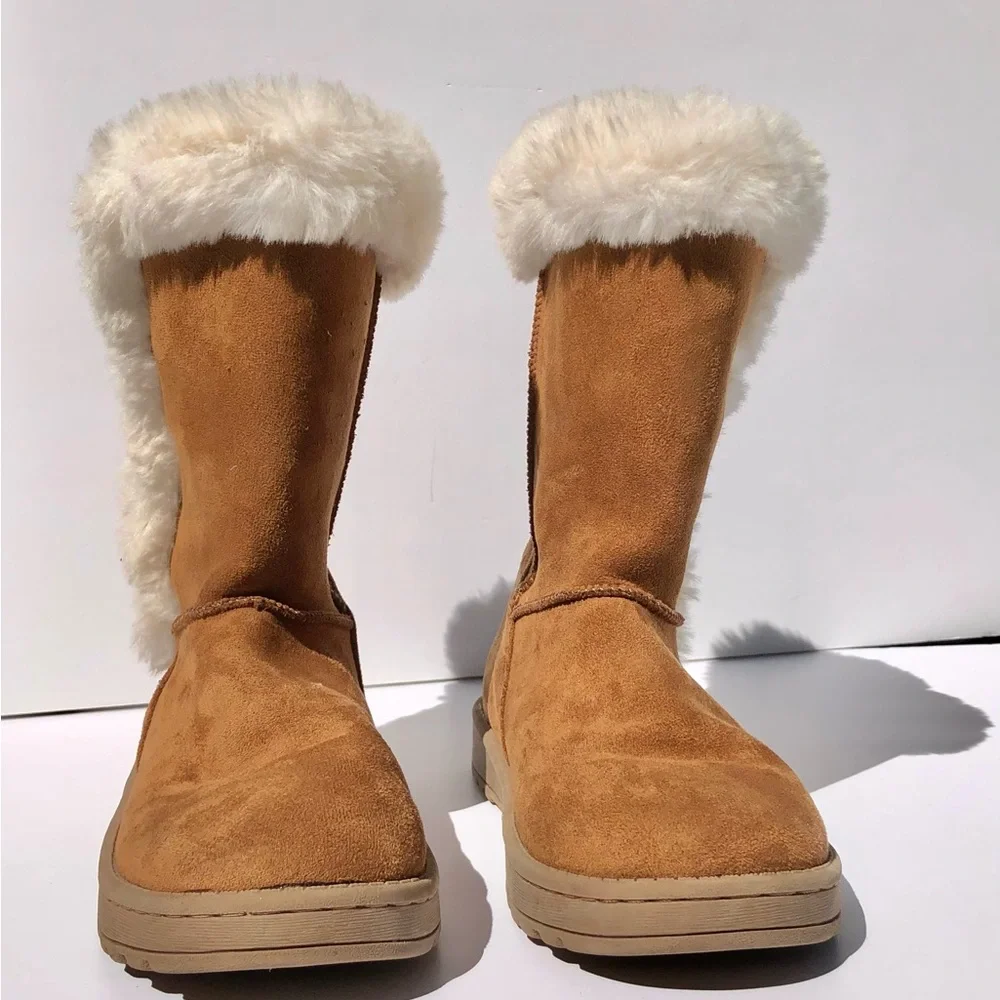 SO SOPHIA CHESTNUT GIRLS 5M WINTER BOOTS FAUX FUR